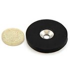 43 Rubber Coated Slip Protection Neodymium Pot Magnets with Internal Thread
