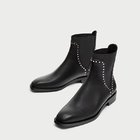 Chelsea boots for ladies top quality genuine leather boots with Rivet black designer shoes 2018 new arrival