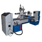 CNC wood lathe machine with engraving spindle