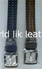 fancy woven belt 35mm supreb quality made of Germany bond leather outstanding dye craftmanship