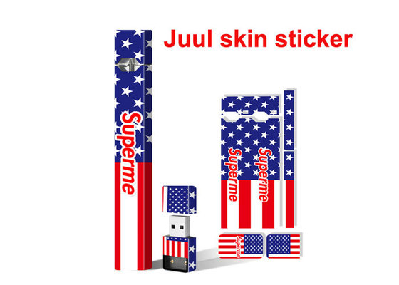 China Professional custom printed 3M adhesive material Juul skin with 2.5D bump feel as for protection sticker supplier
