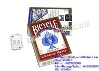 XF Bicycle League Back Paper Playing Cards With Invisible Bar-Codes For Poker Analyzer