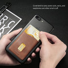 Leather 3M Adhesives Card Sticker Pocket Universal Credit Card Wallet Case For iPhone X 8 Samsung Women Men Phone Pouch