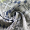 F5729 100%polyester chiffon 50D 60GSM printing, silver and gild foil available supplier