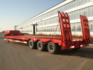 60ton load 3 axles low bed semi trailer for heavy equipment transport