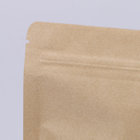 Many size brown kraft packaging for snack food stand up zipper paper bag with window in stock