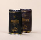 wholesale cheap 250g 16oz biodegradable glossy black aluminum foil side gusset coffee bag pouch with valve