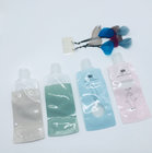 custom printing low moq plastic stand up bag for face mask/BB cream liquid pouch with spout