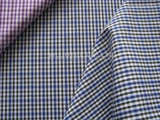 China Soft Handfeel 100% Cotton Yarn Dyed Fabric  Women-specific Plain Weave Plaid Fabric supplier