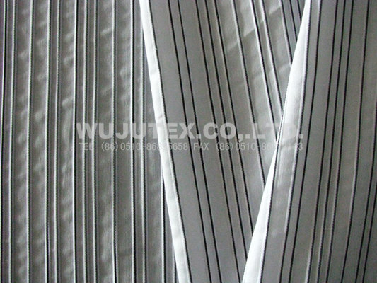 China 129g/sm Spandex Weft Cotton Poly Fabric Cloth with Plain Weave and Dobby Stripe supplier