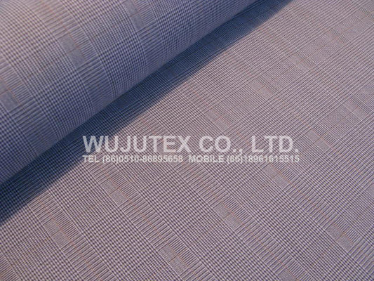 China TR spandex 75% polyester 23% rayon 2% span, check, weight 180g/sm very nice handfeel. Art. WJY5250# supplier