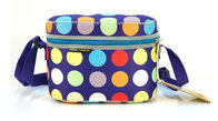 Eco-friendly rectangle neoprene picnic lunch box with shoulder stap for food storage