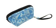 Strapped customized graceful neoprene cosmetic bag with / toiletry bag with nylon zipper