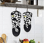 Kitchen heat resistant neoprene oven mitt/ Non-slip printed long kitchen cooking glove