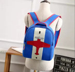 plane embroidered,33x24x11cm  kids backpack with adjusted double shoulder straps. mesh pocket insided,hard to wrinkle