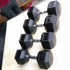 Two Style of Handle Rubber Coated Hex Dumbbell