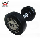 High Quality Accept Customer OEM Logo Fixed Rubber Dumbbell