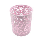 Chinese wholesale table metal embossing flower pattern pen pencil holder container