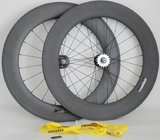 cheap China 700c 88MM Carbon Tubular wheelsets with width 23mm fixed gear for track bike
