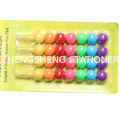 China stacking crayon 6 colors or 7 colors stacker crayon Promotional Customized 4 Pack crayons supplier