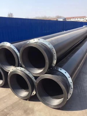 China 100% PE material made PE pipe with stub ends for slurry,dredge project supplier