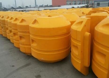China yellow qualified dredge floater with PU foam filled supplier