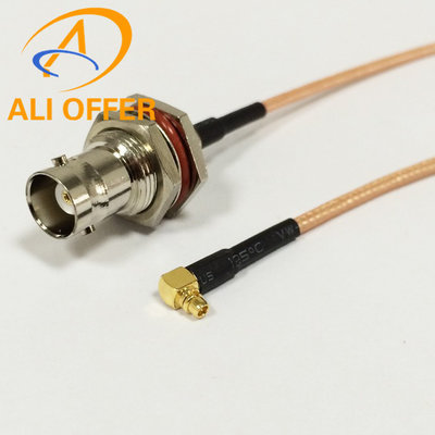China High Quality BNC Female Connector to MMCX Male Right Angle Connector Pigtail with 15cm Cable RG316,BNC to MMCX Single supplier
