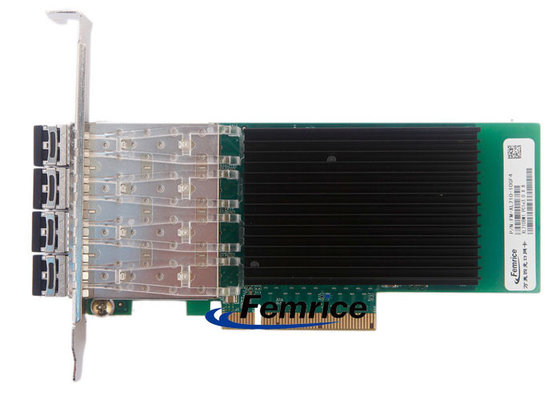 China Femrice 10Gbps Quad Port Gigabit Ethernet PCIe x8 Server Adapter Intel X710 Gigabit Controller Network Interface Card supplier
