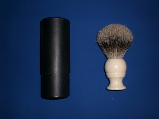 China Resin Imitation Ivory Color Handle Pure Badger Hair Shaving Brush #AAD122 supplier