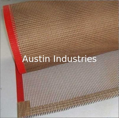 high temperature ptfe teflon coated fiberglass mesh conveyor belt