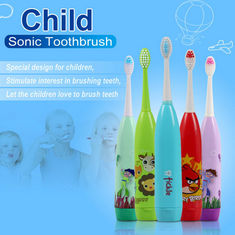 China Cartoon Children'S  Toothbrush Customized Color With 3 Brush Heads supplier