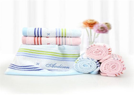 Exquisite Soft Baby Face Towel 34*74 Super Weather Ability Alkali Resistance