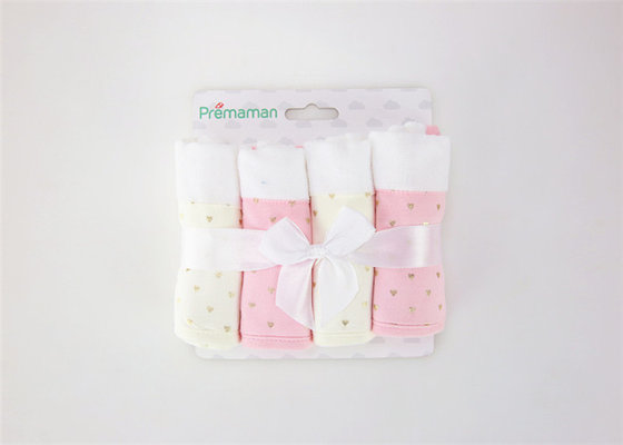 4 Pack Cute Printed Baby Bath Washcloths For Newborns AZO Free Eco Friendly