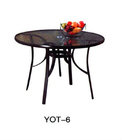 Cast aluminum outdoor dining set modern Glass Furniture Popular   (YOT-4)
