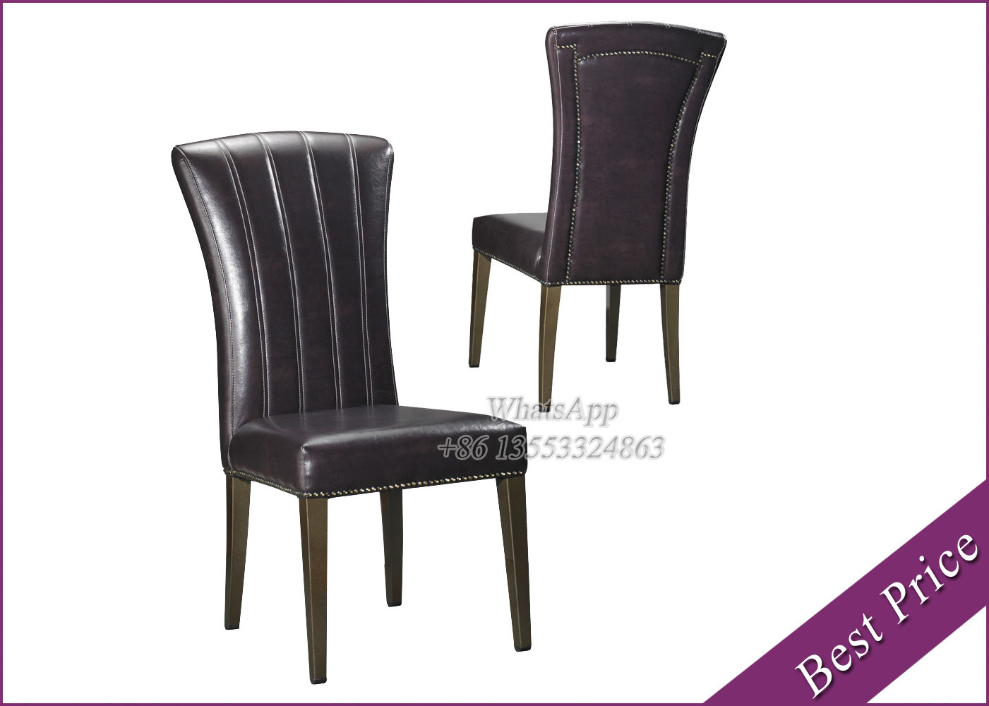 Leather Black Dining Chair For Sale From Chinese Furniture Factory (YA-33)