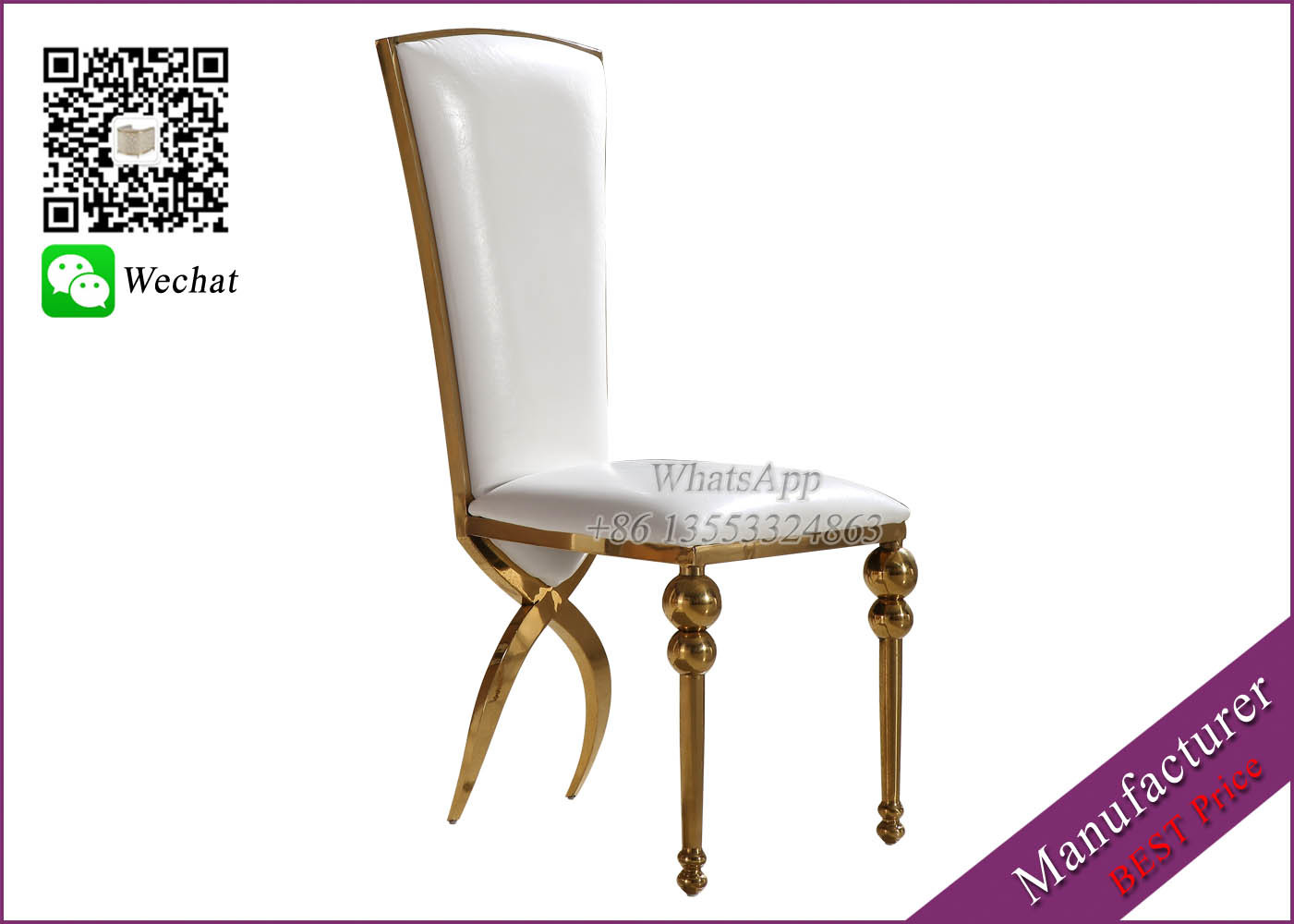 White Cushion Wedding Chairs For Sale With Good Quality (YS-16)