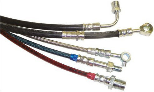 China dot sae j1401 standard approved Rear Stainless steel braided brake hose for ATV supplier