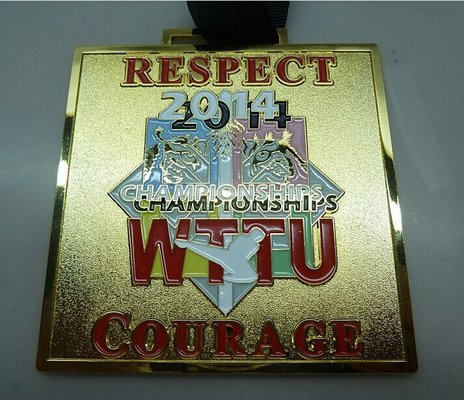China 2014 WTTU takewondo medal metal medallions, sourvenirs supplier