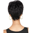 Makeup Suppliers wholesale High quality chemical fiber hair 1B short hair high temperature silk black wigs