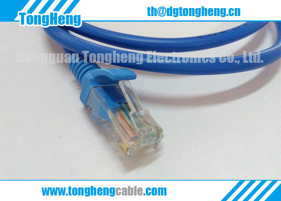 China Lan Cable Assemblies Ends Terminated Blue Plug Connectors SR Moulded T-011 supplier