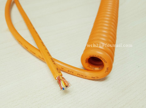 China UL20255 Cement Equipment TPE Connection Spiral Cable supplier