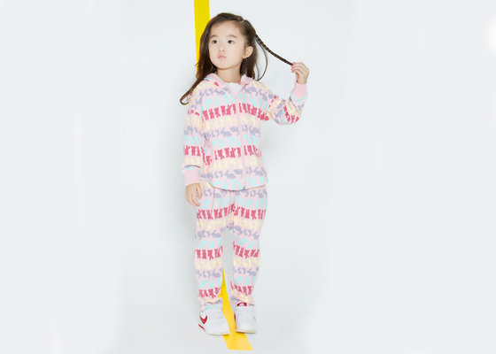 China Reactive Printing Kids Girls Clothes Size 8 Little Girls Long Sleeve Tops And Long Pant supplier