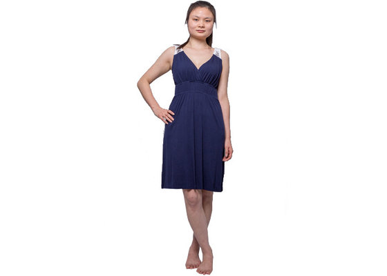 China Sleeveless Womens Summer Nightwear Womens Cotton Pajamas Night Dress supplier