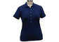 Solid Color Womens Uniform Polo Shirts , Women'S Short Sleeve Button Down Collar Shirts supplier