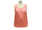 U Neck Satin Tank Top Plus Size , Strappy Camisole Tops Back Collar With Triangle Lace supplier