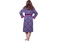 Purple Single Jersey Womens Summer Nightwear Cotton Long Night Robe With Solid Binding supplier