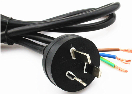 China High quality Australian 3 pin power cord without stopper power cable lead supplier