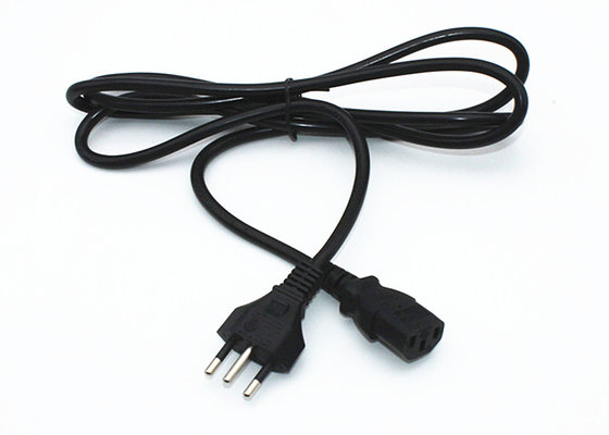 China High quality Brazil UC 3 pin power cord  lead cable plug 10A rated  0.5mOEM supplier