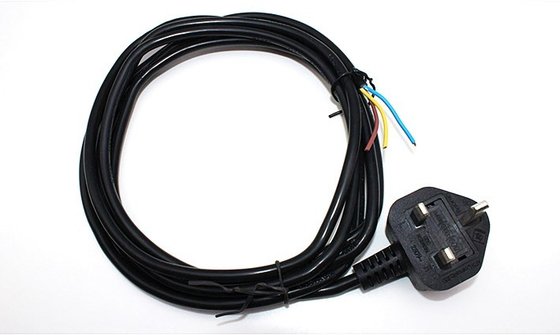 China Hot sale BS 3 pin 10A AC Power Cable With Stripped 0.5m-10m OEM power cord supplier