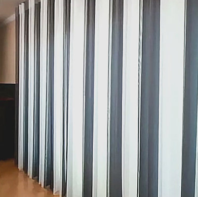 Elegant light filtering  light blue Shangri la blinds vertical with Smart home system app/with manual chain rope